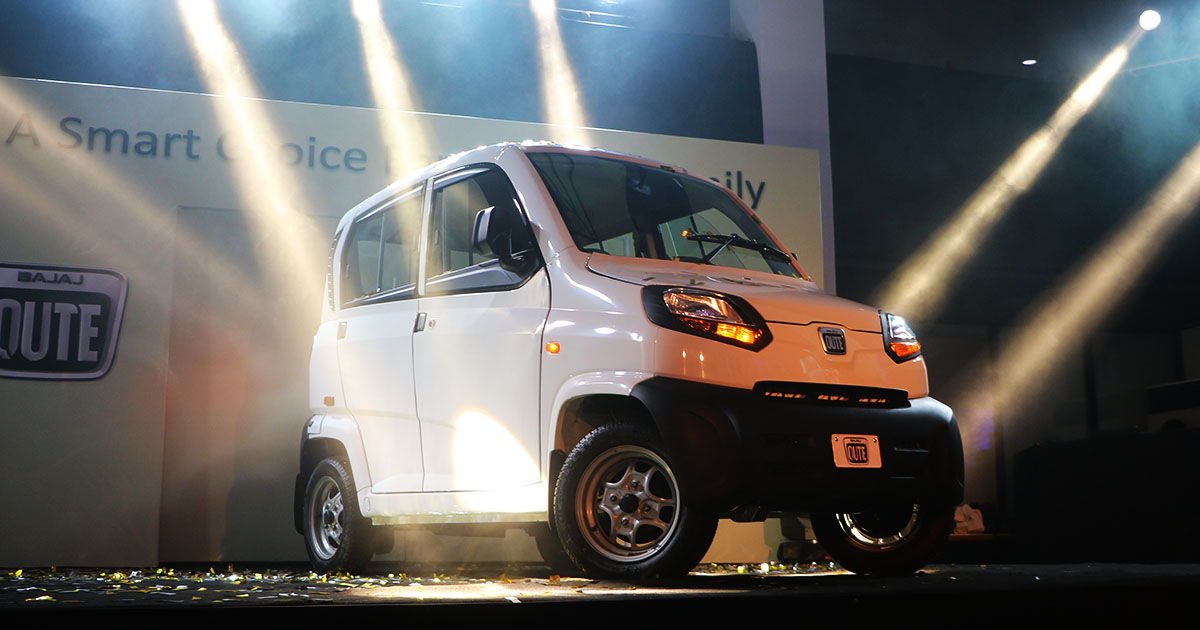 Proudly Launching the Bajaj QUTE Now with improved features