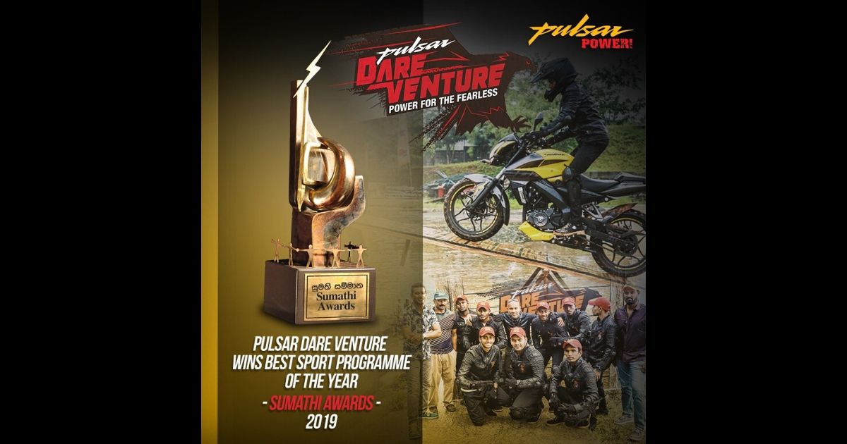 Pulsar Dareventure ‘Best Sports programme of the Year’ at Sumathi Tele Awards 2019