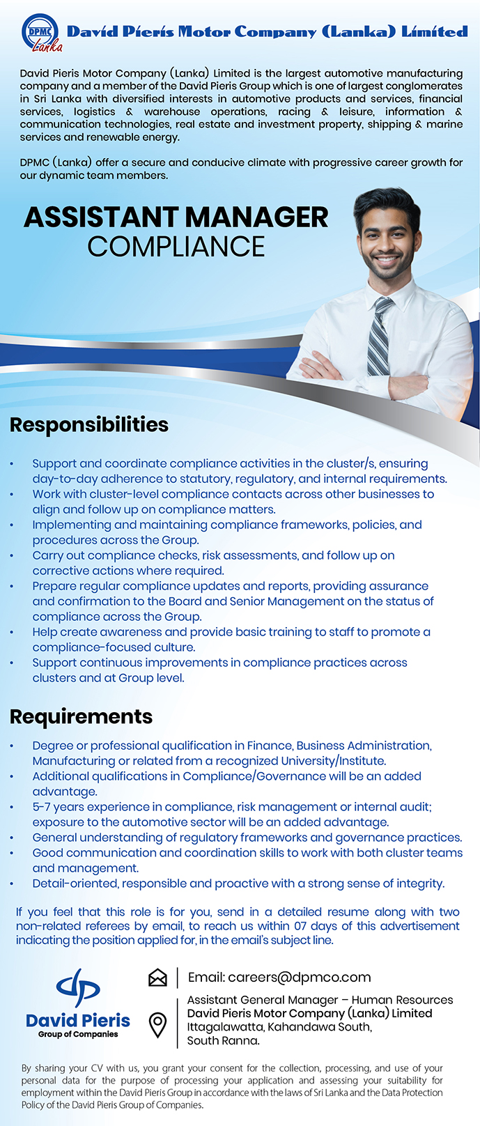 Assistant Manager Compliance