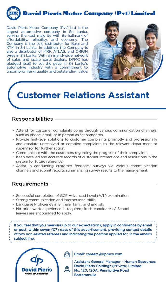 Customer Relations Assistant