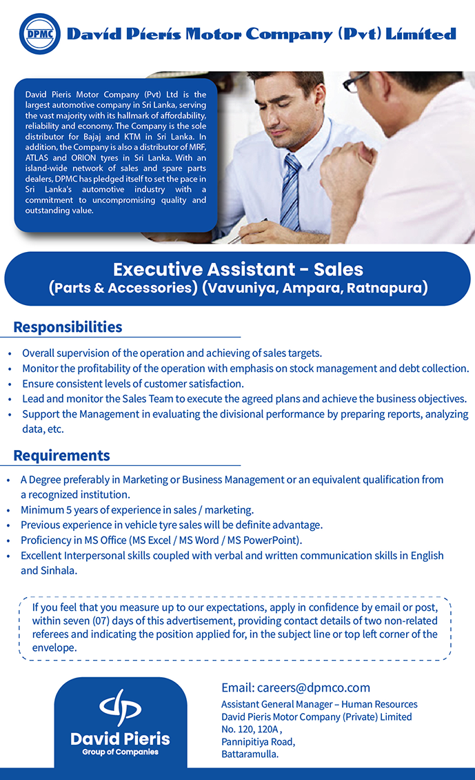 Executive Assistant - Sales