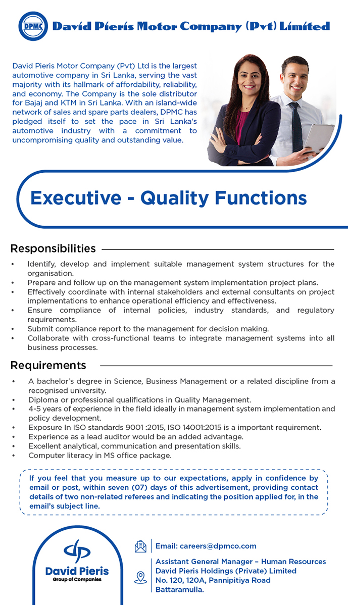 Executive - Quality Functions
