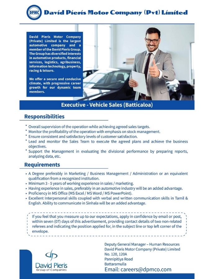 Executive - Vehicle Sales