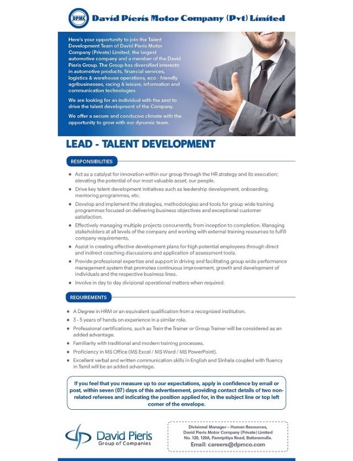 Lead - Talent Development