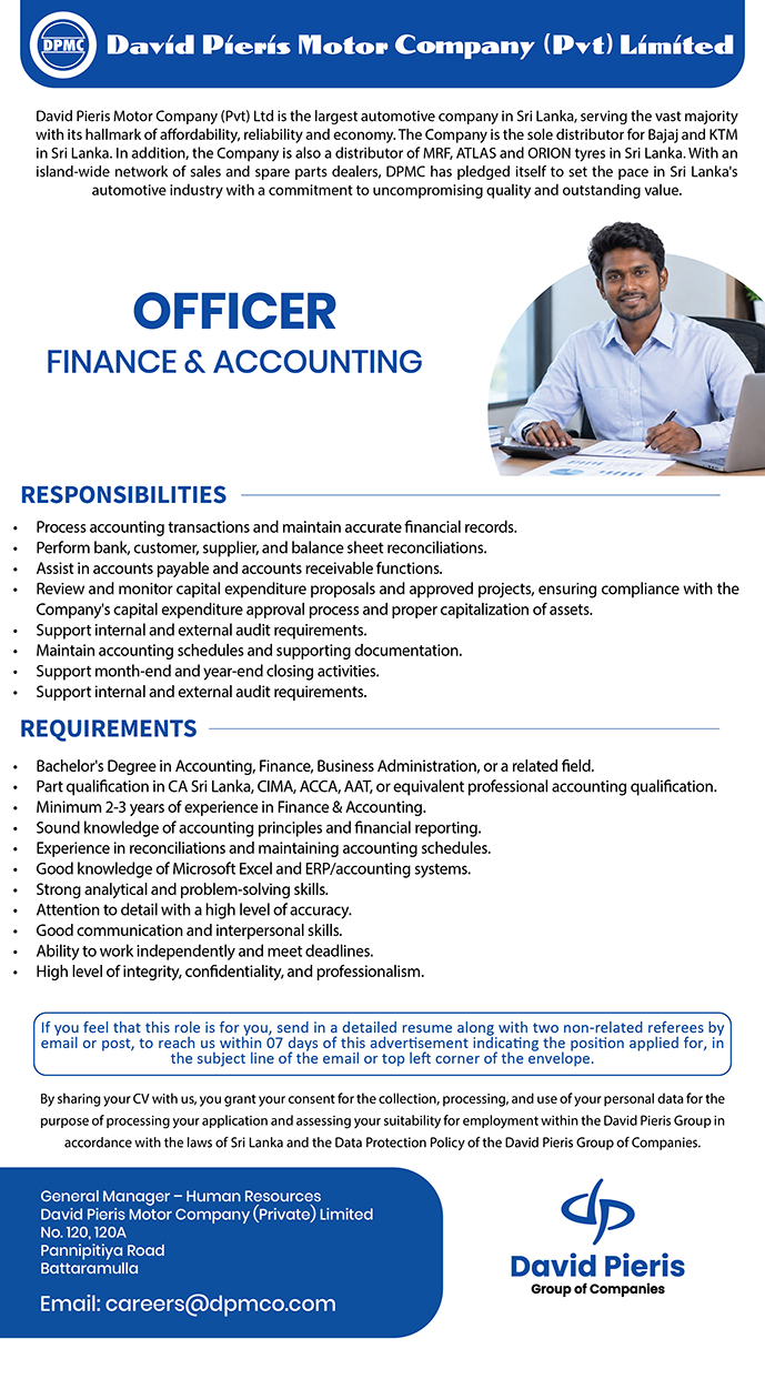 Officer Finance and Accounting