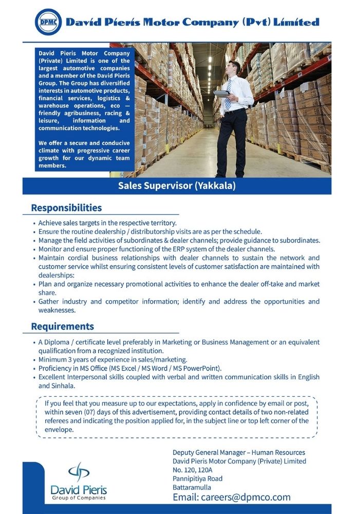 Sales Supervisor