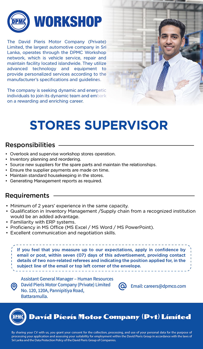 Stores Supervisor