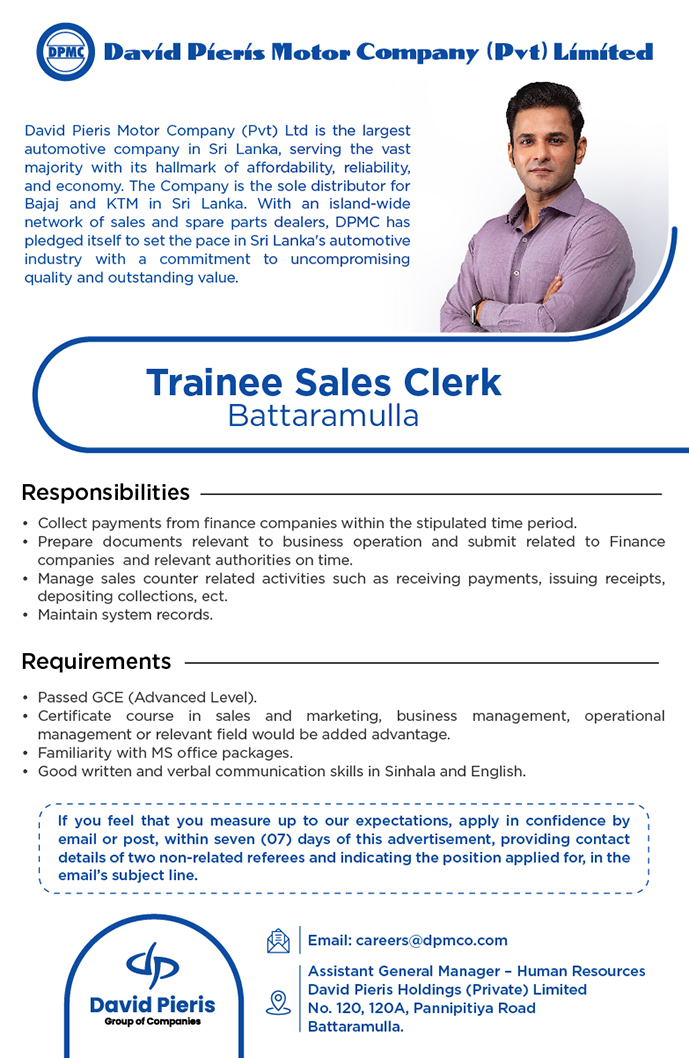 Trainee Sales Clerk